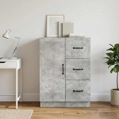 vidaXL Sideboard Concrete Grey 66 x 34.5 x 87 cm Engineered Wood