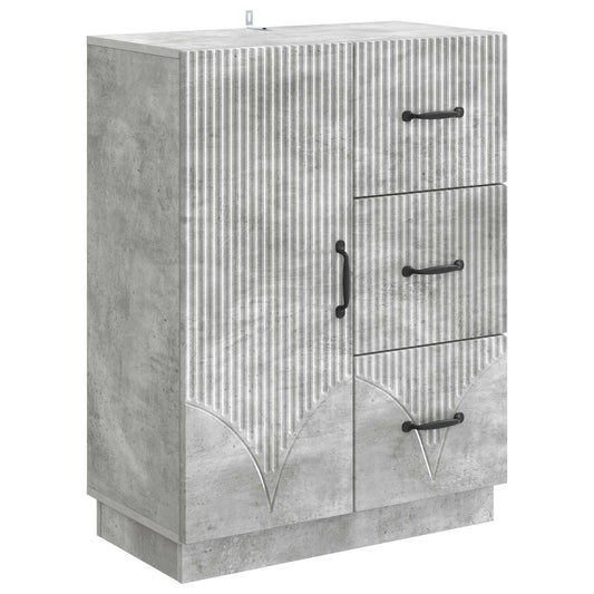 vidaXL Sideboard Concrete Grey 66 x 34.5 x 87 cm Engineered Wood