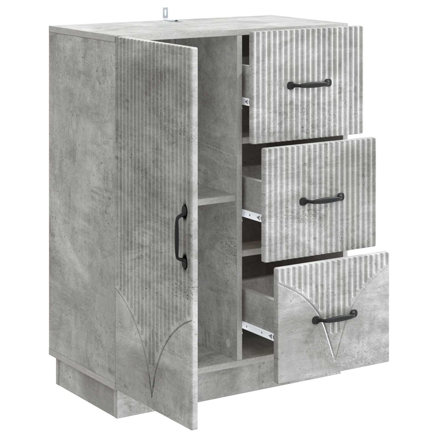 vidaXL Sideboard Concrete Grey 66 x 34.5 x 87 cm Engineered Wood