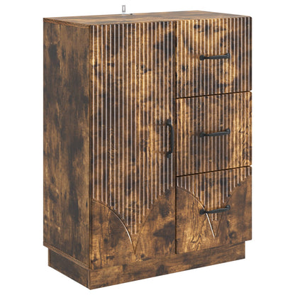 vidaXL Sideboard Smoked Oak 66 x 34.5 x 87 cm Engineered Wood