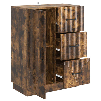 vidaXL Sideboard Smoked Oak 66 x 34.5 x 87 cm Engineered Wood