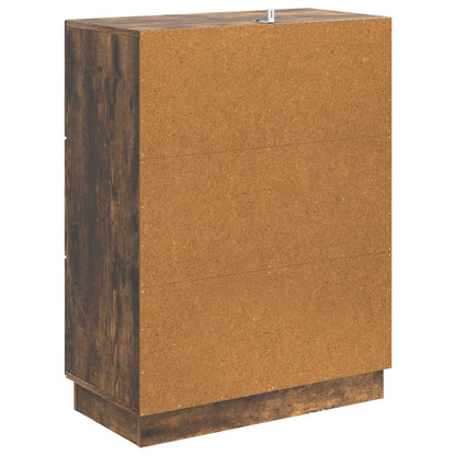 vidaXL Sideboard Smoked Oak 66 x 34.5 x 87 cm Engineered Wood