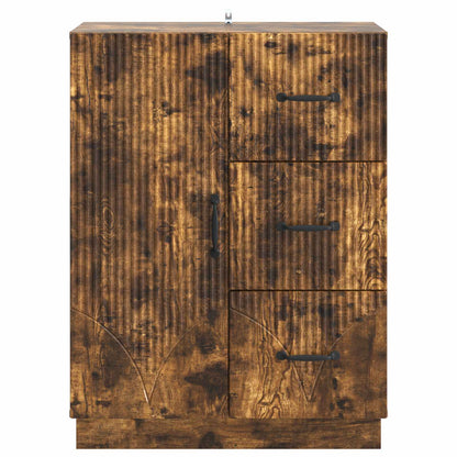 vidaXL Sideboard Smoked Oak 66 x 34.5 x 87 cm Engineered Wood