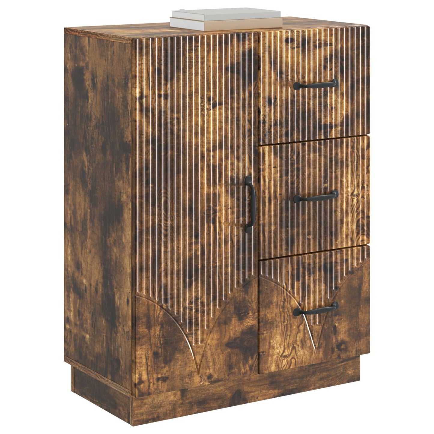 vidaXL Sideboard Smoked Oak 66 x 34.5 x 87 cm Engineered Wood