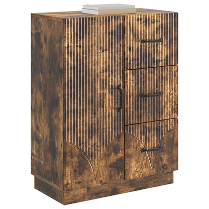 vidaXL Sideboard Smoked Oak 66 x 34.5 x 87 cm Engineered Wood