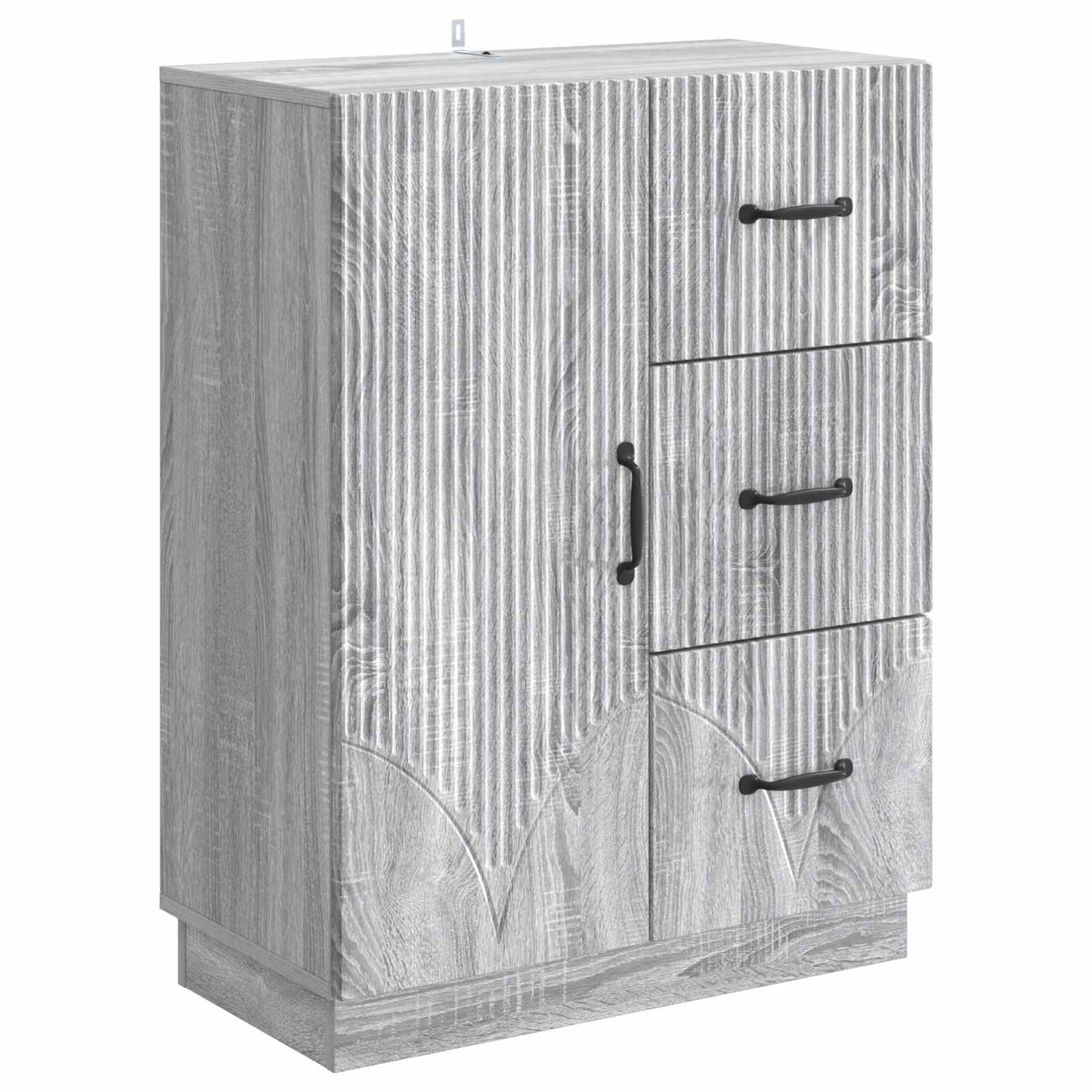 vidaXL Sideboard Grey Sonoma 66 x 34.5 x 87 cm Engineered Wood