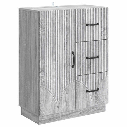 vidaXL Sideboard Grey Sonoma 66 x 34.5 x 87 cm Engineered Wood