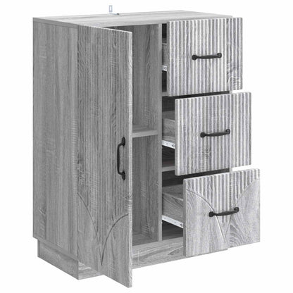 vidaXL Sideboard Grey Sonoma 66 x 34.5 x 87 cm Engineered Wood