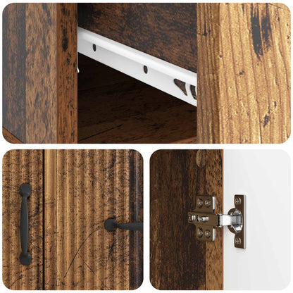 vidaXL Sideboard Old Wood 66 x 34.5 x 87 cm Engineered Wood
