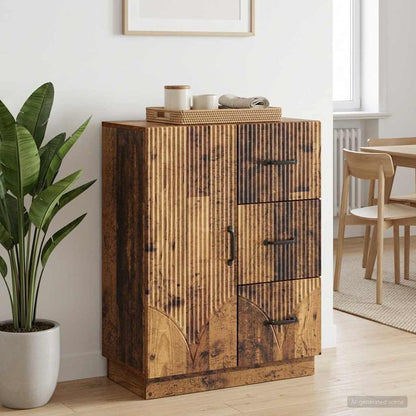 vidaXL Sideboard Old Wood 66 x 34.5 x 87 cm Engineered Wood