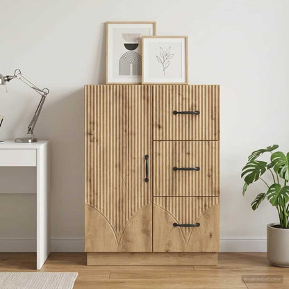 vidaXL Sideboard Artisan Oak 66 x 34.5 x 87 cm Engineered Wood