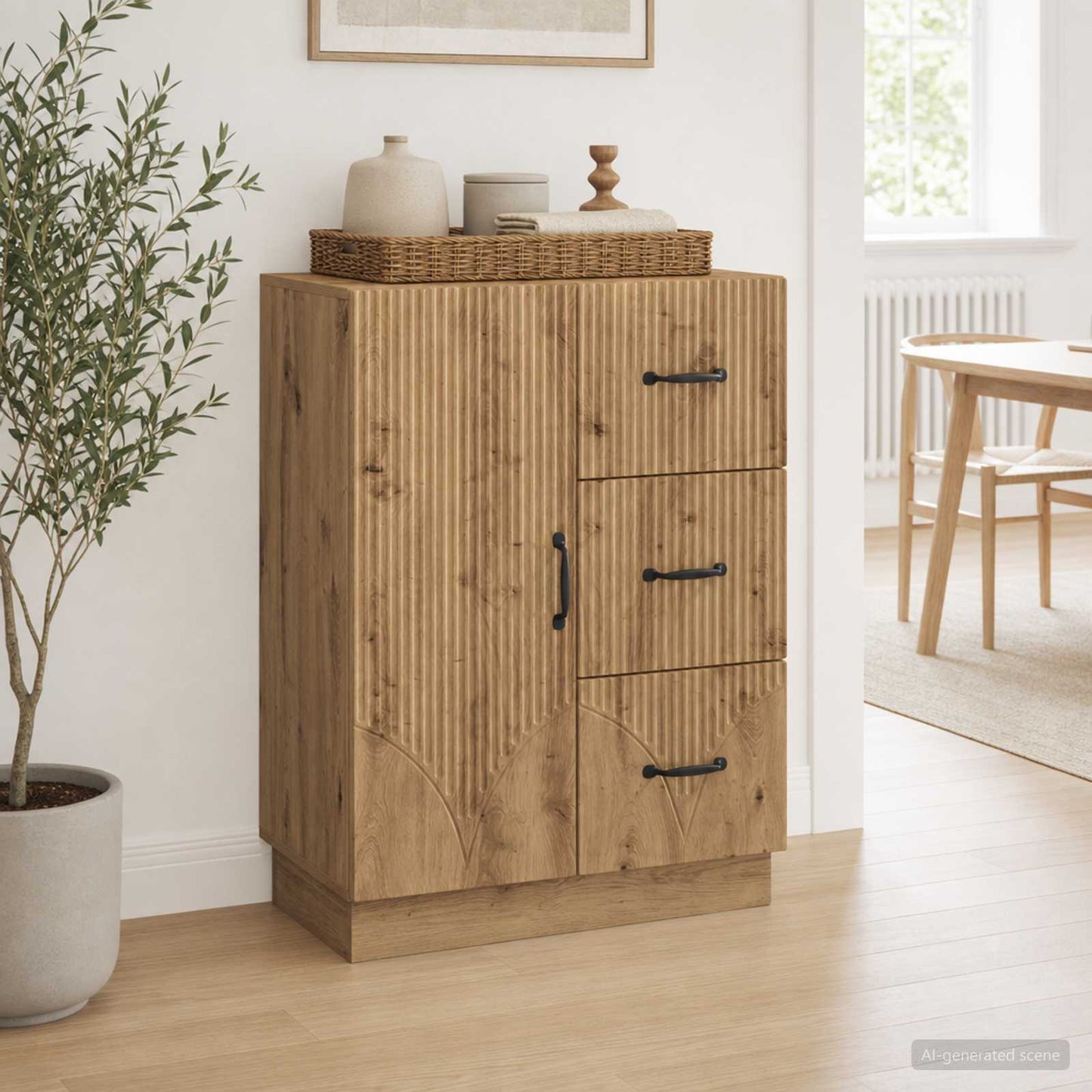 vidaXL Sideboard Artisan Oak 66 x 34.5 x 87 cm Engineered Wood