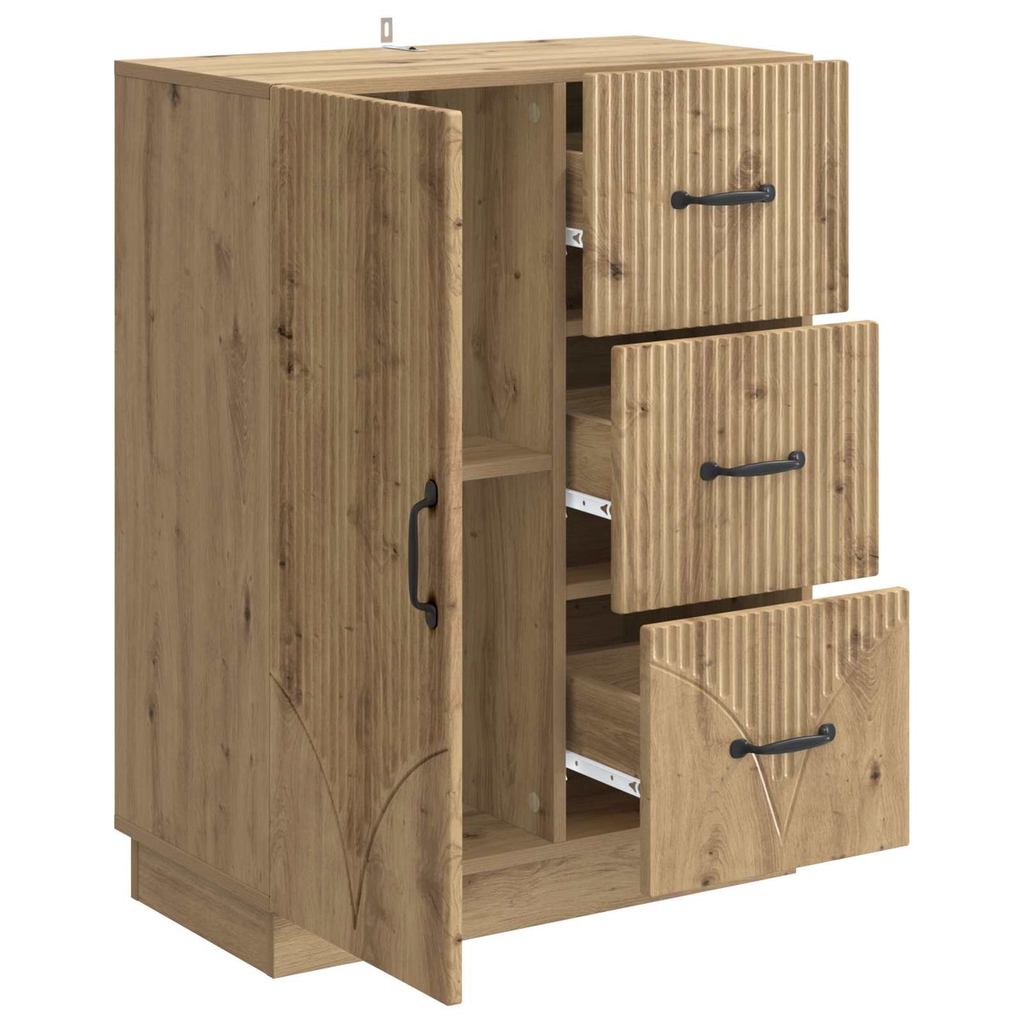 vidaXL Sideboard Artisan Oak 66 x 34.5 x 87 cm Engineered Wood