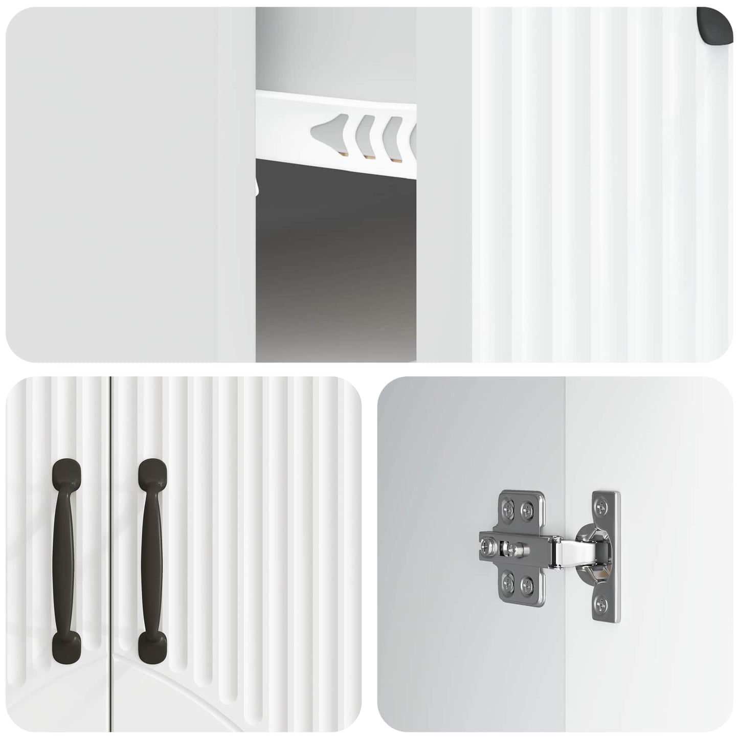 vidaXL Sideboard with Drawer White 66 x 34.5 x 87 cm Engineered Wood