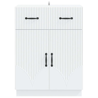 vidaXL Sideboard with Drawer White 66 x 34.5 x 87 cm Engineered Wood