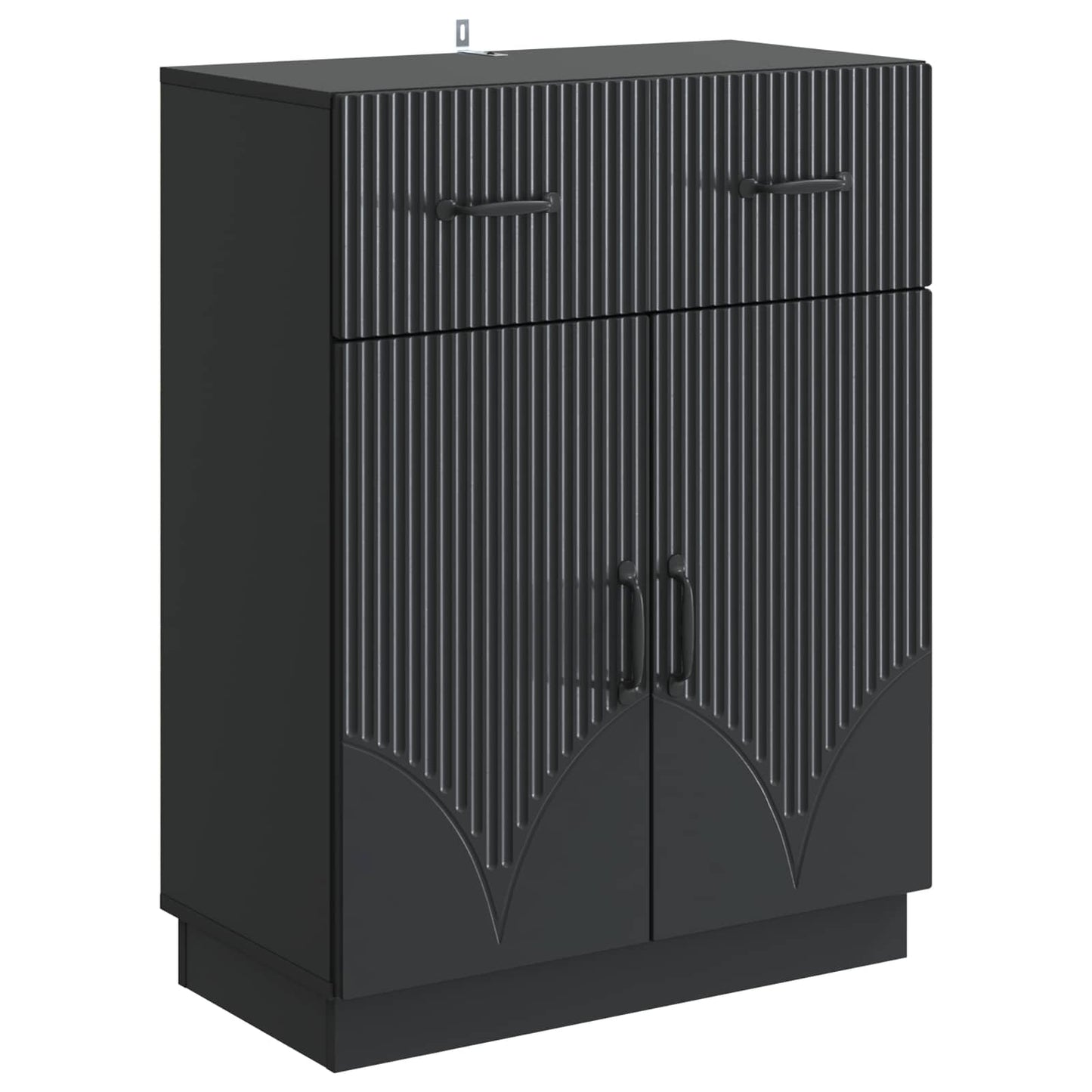 vidaXL Sideboard with Drawer Black 66 x 34.5 x 87 cm Engineered Wood