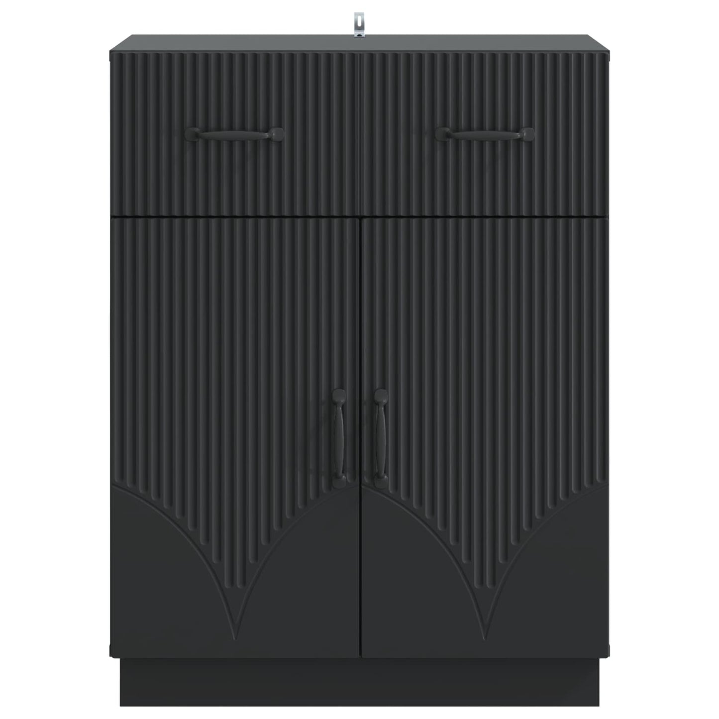 vidaXL Sideboard with Drawer Black 66 x 34.5 x 87 cm Engineered Wood