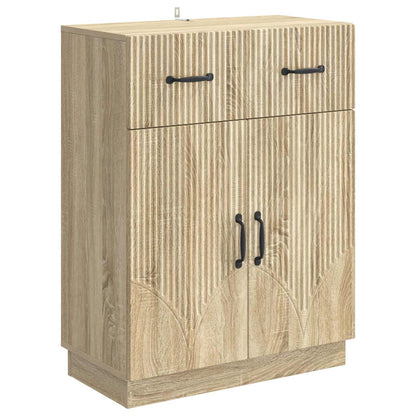 vidaXL Sideboard Sonoma Oak 66 x 34.5 x 87 cm Engineered Wood