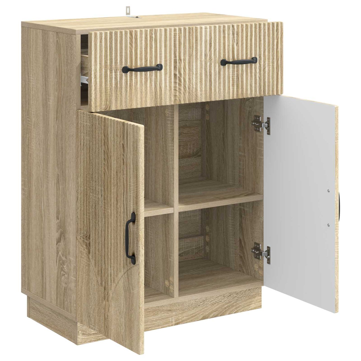 vidaXL Sideboard Sonoma Oak 66 x 34.5 x 87 cm Engineered Wood
