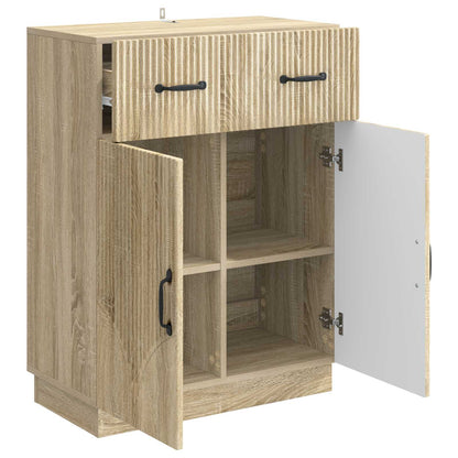 vidaXL Sideboard Sonoma Oak 66 x 34.5 x 87 cm Engineered Wood
