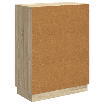 vidaXL Sideboard Sonoma Oak 66 x 34.5 x 87 cm Engineered Wood