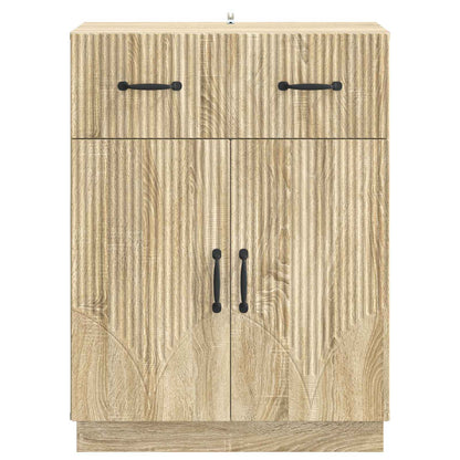 vidaXL Sideboard Sonoma Oak 66 x 34.5 x 87 cm Engineered Wood