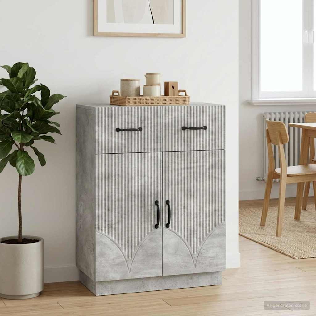 vidaXL Sideboard Concrete Grey 66 x 34.5 x 87 cm Engineered Wood