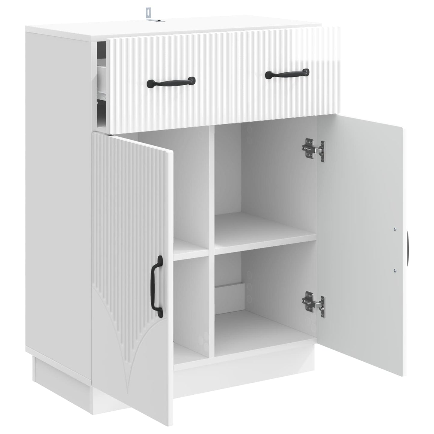 vidaXL Sideboard High Gloss White 66 x 34.5 x 87 cm Engineered Wood