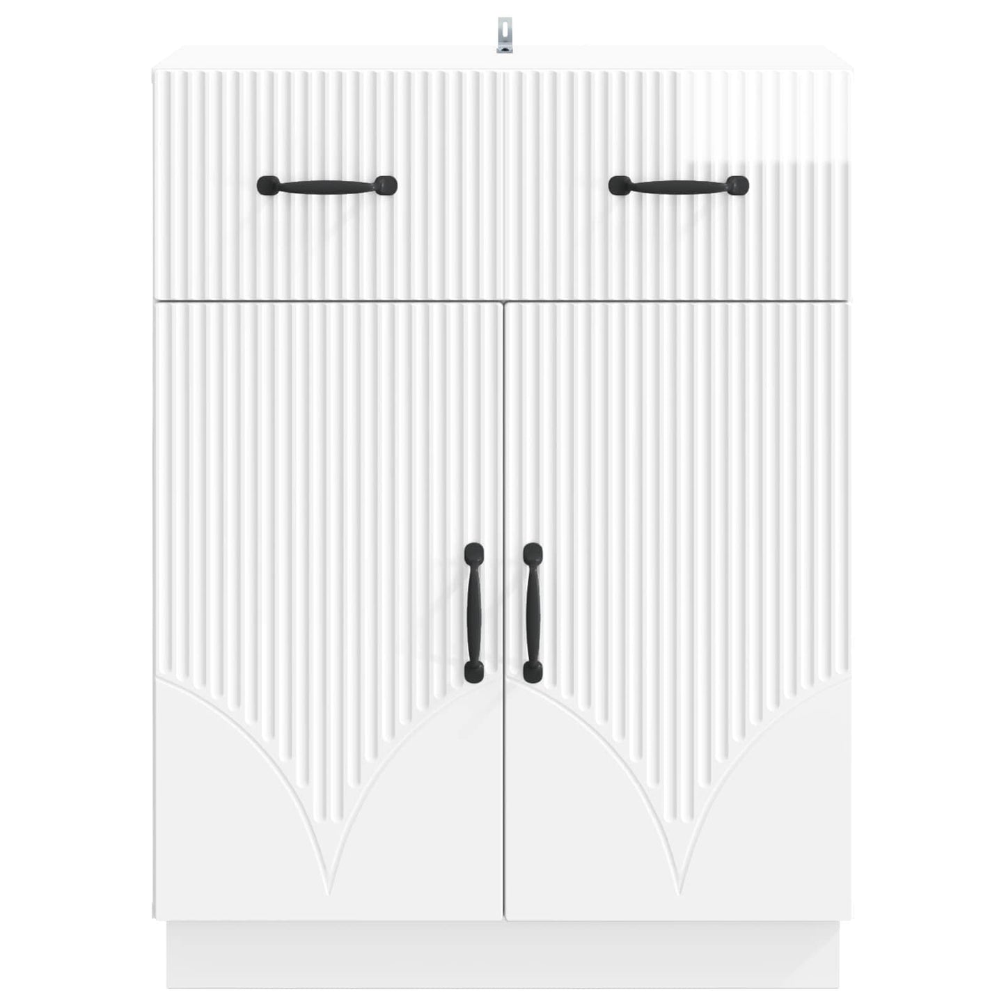 vidaXL Sideboard High Gloss White 66 x 34.5 x 87 cm Engineered Wood