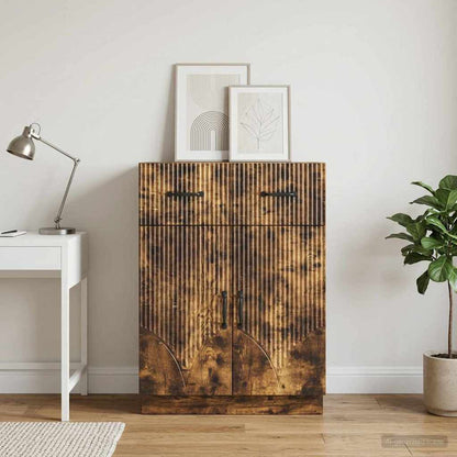 vidaXL Sideboard Smoked Oak 66 x 34.5 x 87 cm Engineered Wood