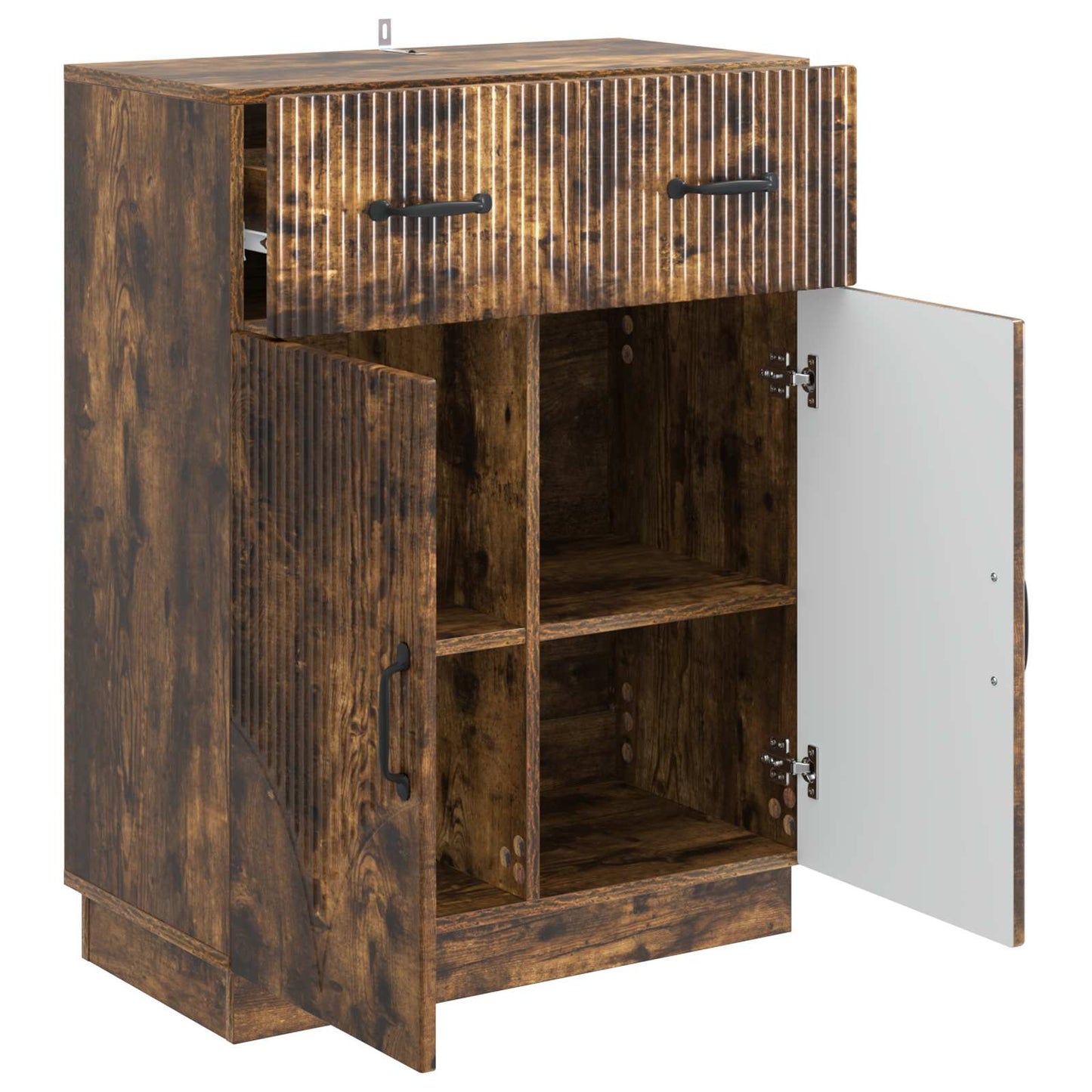 vidaXL Sideboard Smoked Oak 66 x 34.5 x 87 cm Engineered Wood