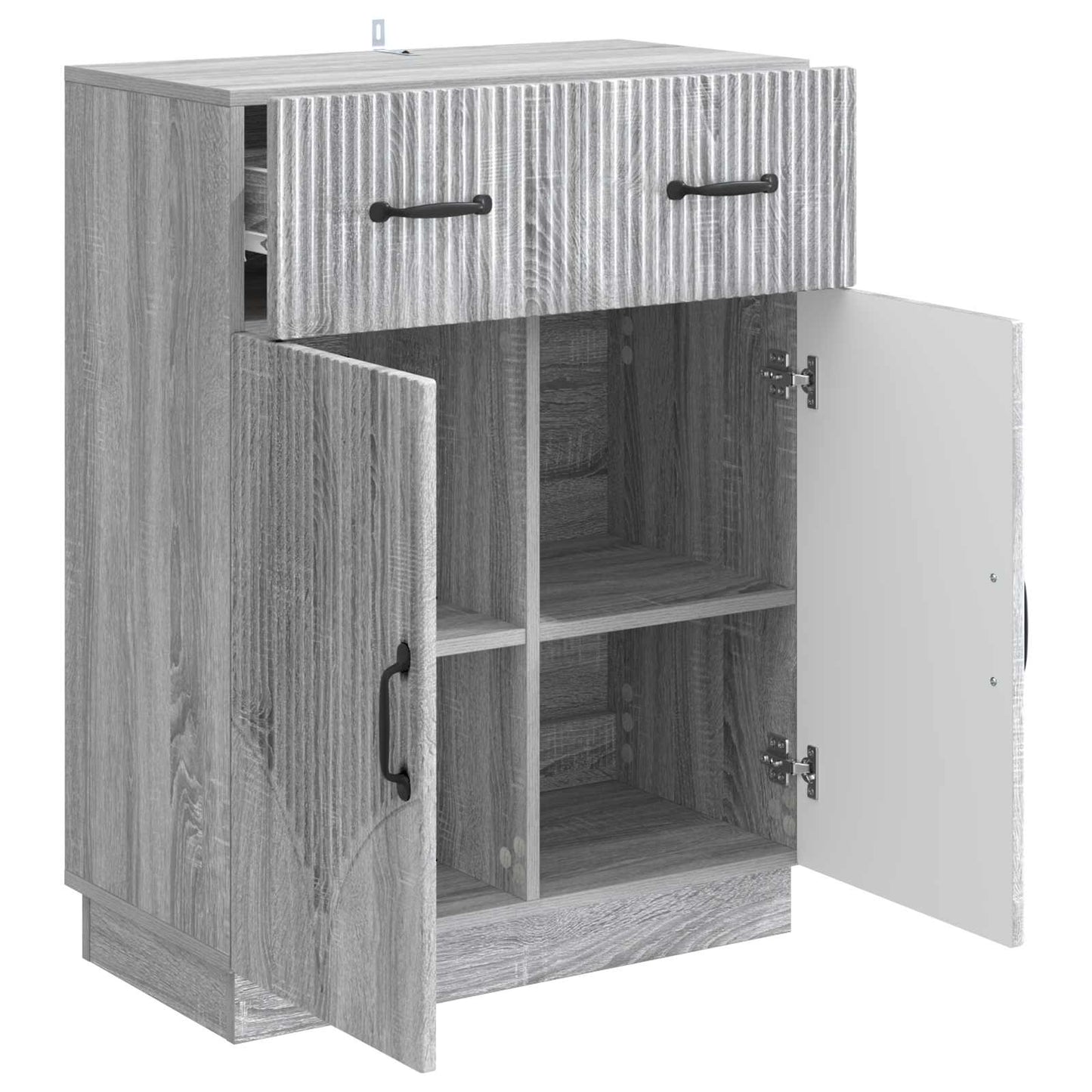 vidaXL Sideboard Grey Sonoma 66 x 34.5 x 87 cm Engineered Wood