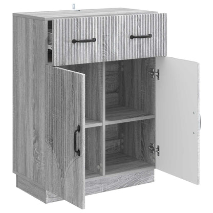 vidaXL Sideboard Grey Sonoma 66 x 34.5 x 87 cm Engineered Wood