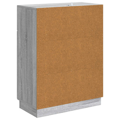 vidaXL Sideboard Grey Sonoma 66 x 34.5 x 87 cm Engineered Wood