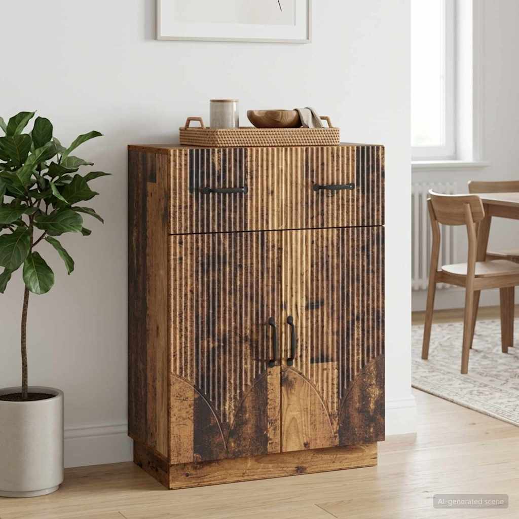 vidaXL Sideboard Old Wood 66 x 34.5 x 87 cm Engineered Wood