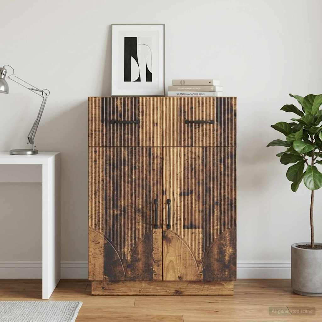 vidaXL Sideboard Old Wood 66 x 34.5 x 87 cm Engineered Wood