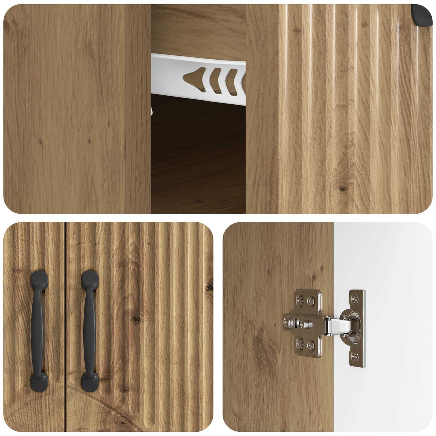 vidaXL Sideboard Artisan Oak 66 x 34.5 x 87 cm Engineered Wood
