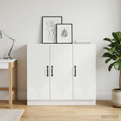 vidaXL Sideboard White 89 x 34.5 x 77 cm Engineered Wood