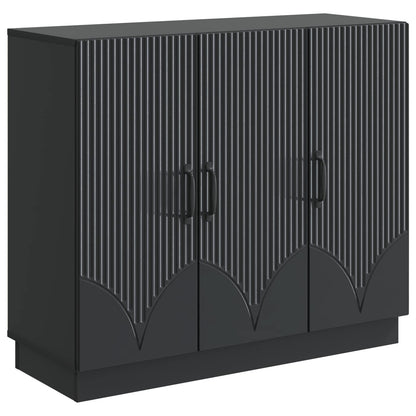 vidaXL Sideboard Black 89 x 34.5 x 77 cm Engineered Wood