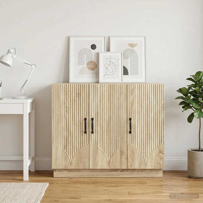 vidaXL Sideboard Sonoma Oak 89 x 34.5 x 77 cm Engineered Wood