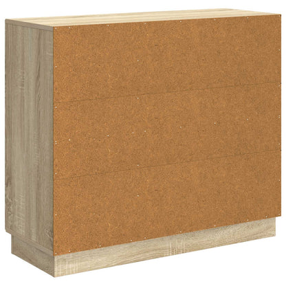 vidaXL Sideboard Sonoma Oak 89 x 34.5 x 77 cm Engineered Wood