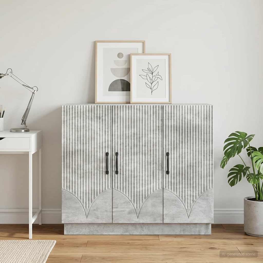 vidaXL Sideboard Concrete Grey 89 x 34.5 x 77 cm Engineered Wood