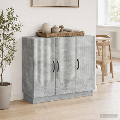 vidaXL Sideboard Concrete Grey 89 x 34.5 x 77 cm Engineered Wood