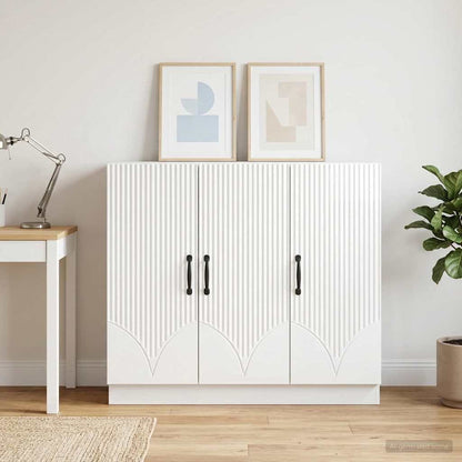vidaXL Sideboard High Gloss White 89 x 34.5 x 77 cm Engineered Wood