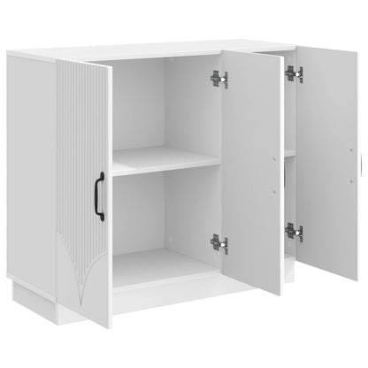 vidaXL Sideboard High Gloss White 89 x 34.5 x 77 cm Engineered Wood