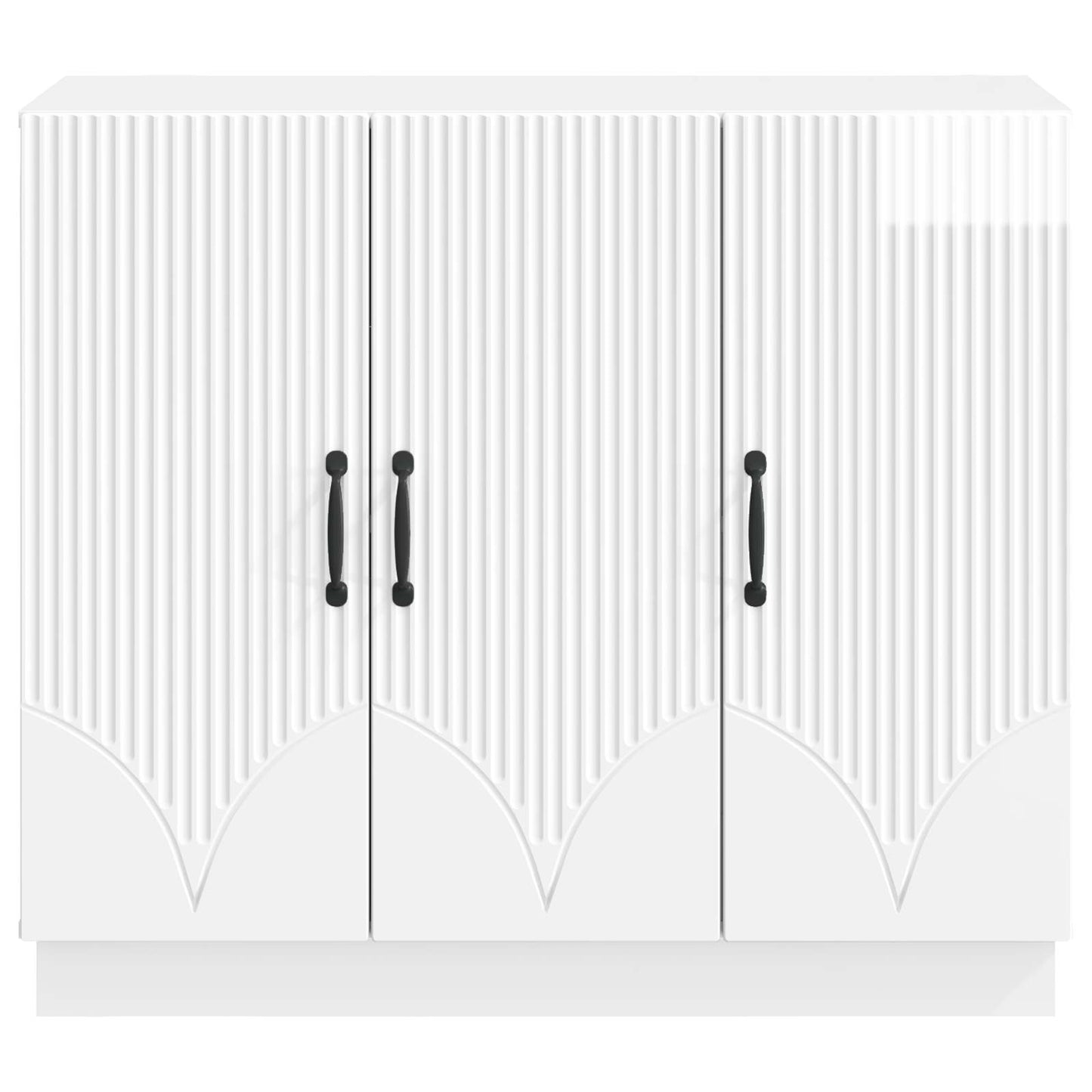 vidaXL Sideboard High Gloss White 89 x 34.5 x 77 cm Engineered Wood