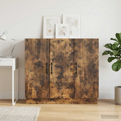 vidaXL Sideboard Smoked Oak 89 x 34.5 x 77 cm Engineered Wood