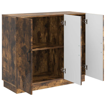 vidaXL Sideboard Smoked Oak 89 x 34.5 x 77 cm Engineered Wood
