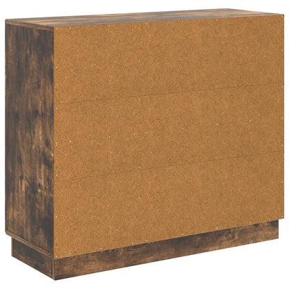 vidaXL Sideboard Smoked Oak 89 x 34.5 x 77 cm Engineered Wood
