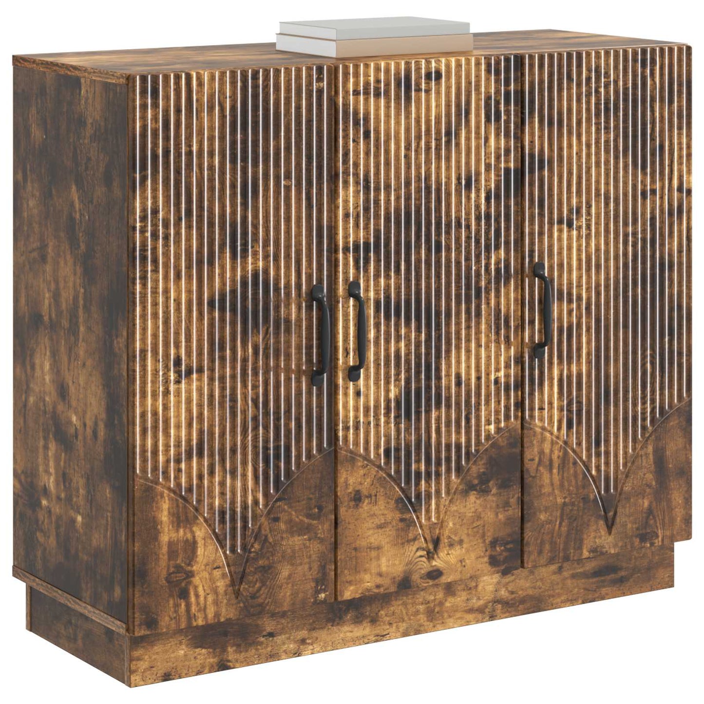 vidaXL Sideboard Smoked Oak 89 x 34.5 x 77 cm Engineered Wood